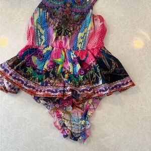 Camilla Vibrant Pink and Blue Star Romper